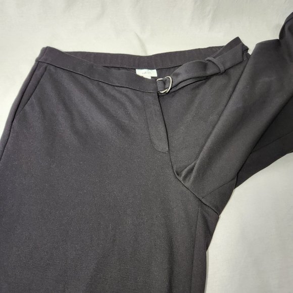 J. Jill Minimalist PONTE Belted Full Leg Cropped Black Pants Size LP LIKE NEW! - Picture 8 of 16